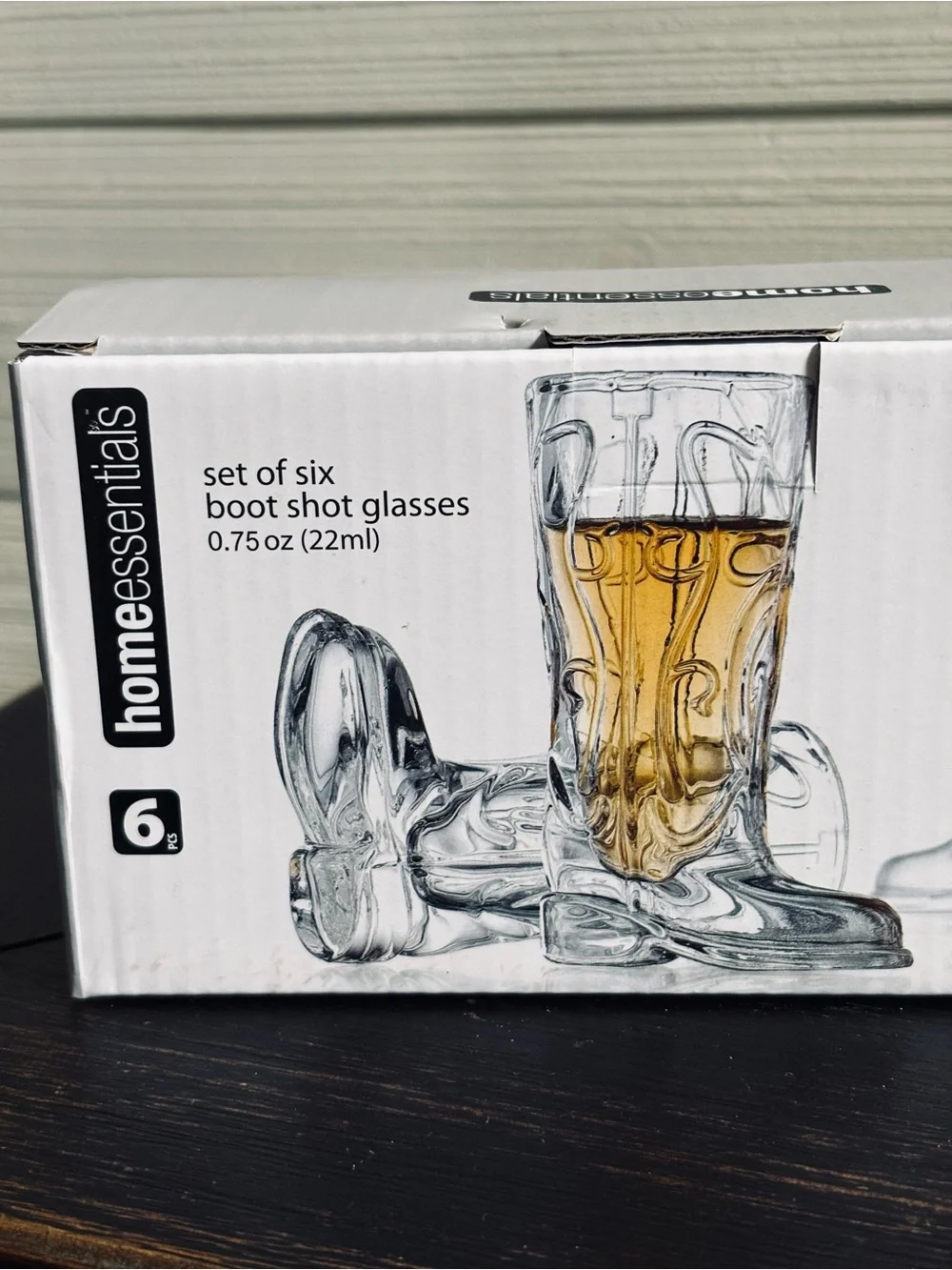 Home Essentials Set Of 6 Cowboy Boot Shot Glasses O.75oz WESTERN Party Gift NEW